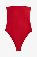 Padded-cup High-leg Bandeau Swimsuit