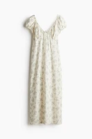 Robe maxi avec détail à nouer