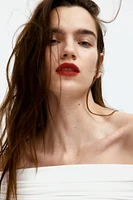Gathered off-the-shoulder top
