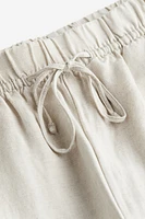 Linen-blend Pull-on Pants