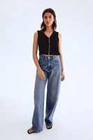Textured Jersey Vest
