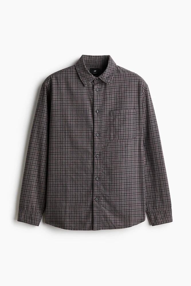 Chemise ample en flanelle