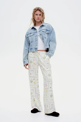 Straight-Leg Drawstring Pants