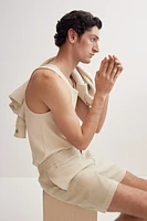 Regular-Fit Linen-Blend Shorts