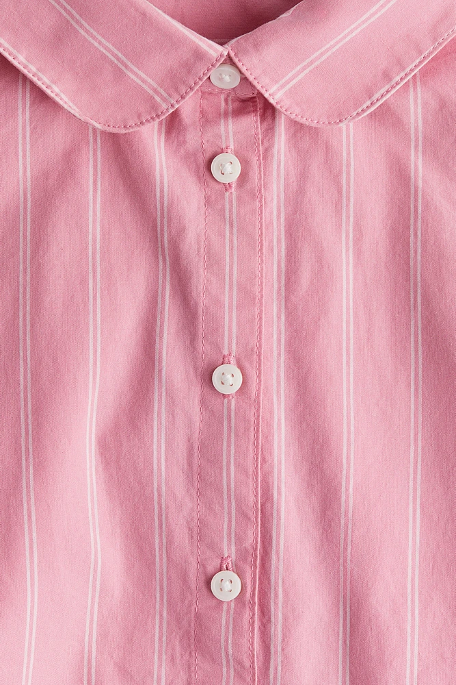 Balloon-Sleeved Cotton Shirt