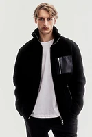 Loose Fit Teddy Fleece Jacket