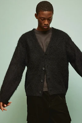 Loose Fit Fuzzy Cardigan