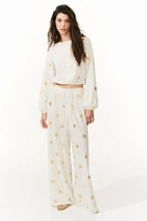 Crinkled Jersey Drawstring Pants