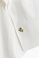 Statement-Button Tuxedo Shirt