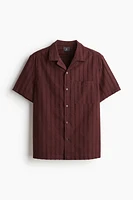 Regular Fit Textured-weave Resort Shirt