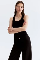 Silk-Blend Ribbed Thong Bodysuit