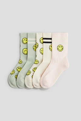 Lot de 5 paires chaussettes à motif intarsia