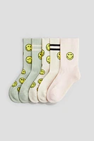 Lot de 5 paires chaussettes à motif intarsia
