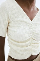 Draped Textured Top