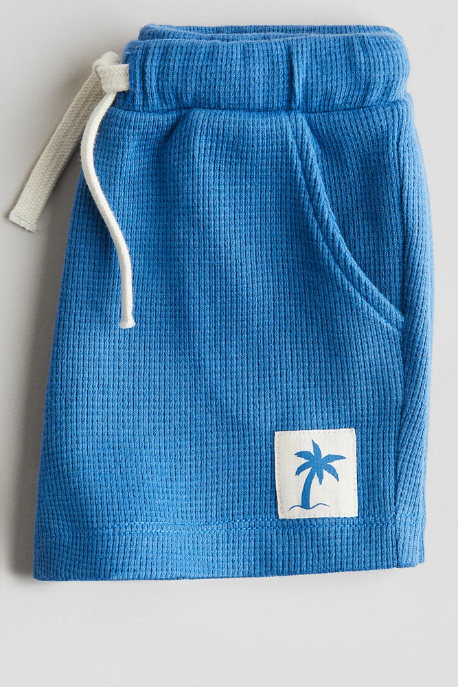 Short en coton gaufré