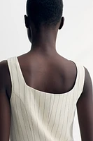 Sleeveless Linen-Blend Dress