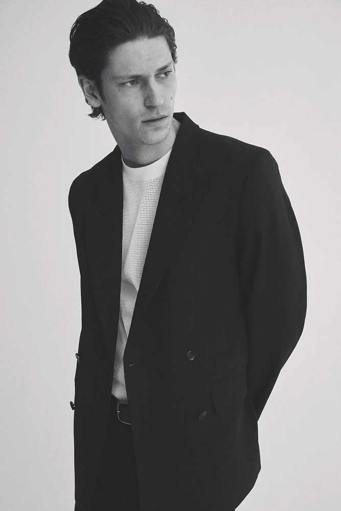 Relaxed-Fit Double-Breasted Blazer