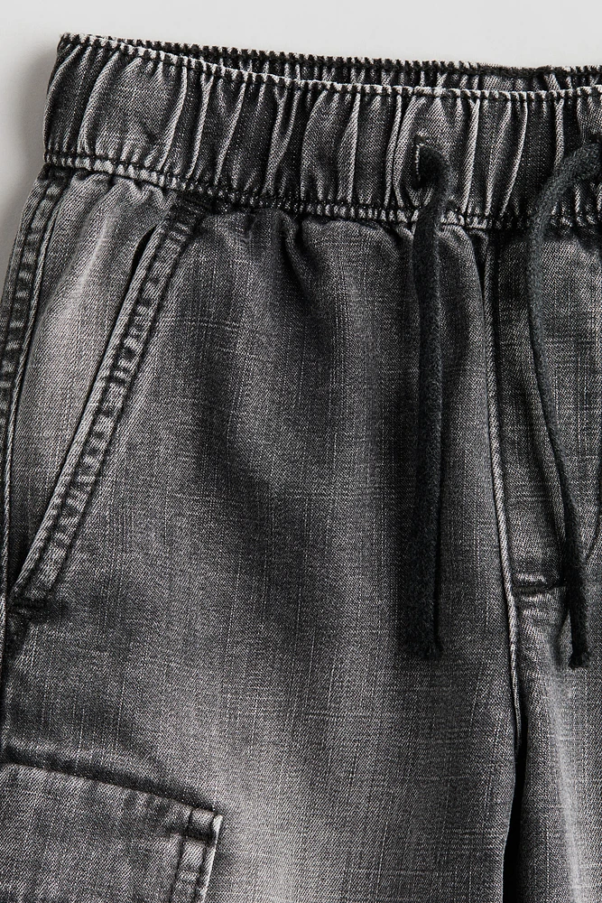 Denim Cargo Shorts