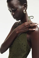 Robe à boutons avec broderie anglaise