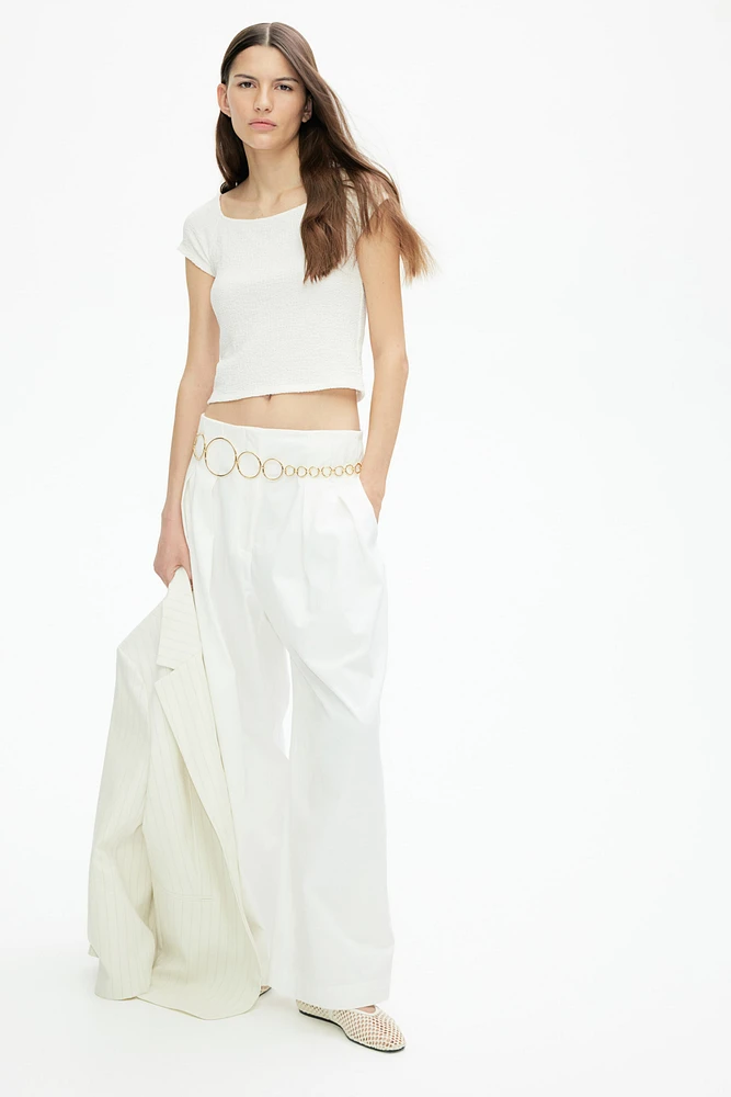Textured Jersey Top