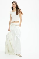 Textured Jersey Top