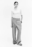 Microfiber Mock Turtleneck Top
