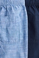 Lot de 2 shorts en lin mélangé