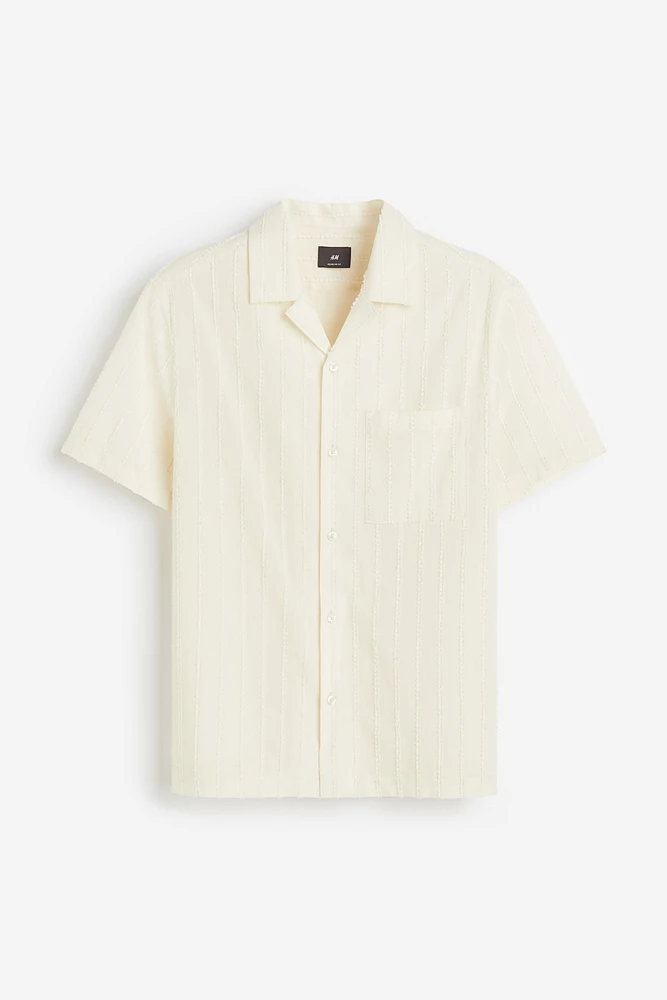 Regular Fit Textured-weave Resort Shirt