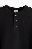 Regular Fit Ribbed Long-Sleeved Shirt