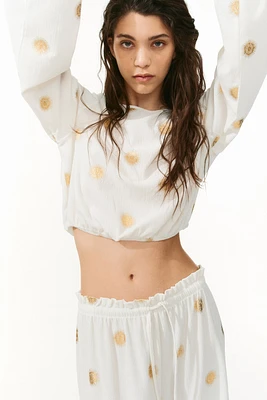 Crinkled Jersey Top