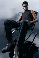 Slim Fit Glittery Sweater Vest