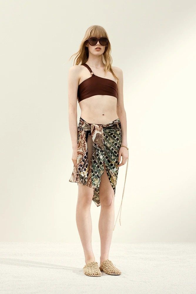 One-shoulder bikini top