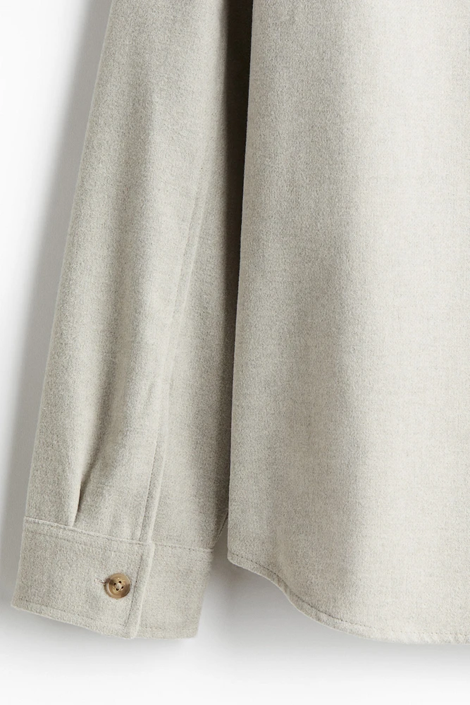 Regular Fit Felted Overshirt
