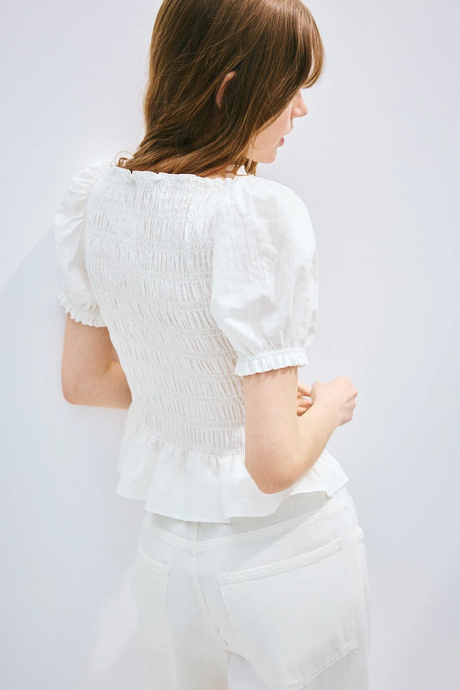 Blouse en nid d'abeille