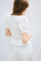Blouse en nid d'abeille