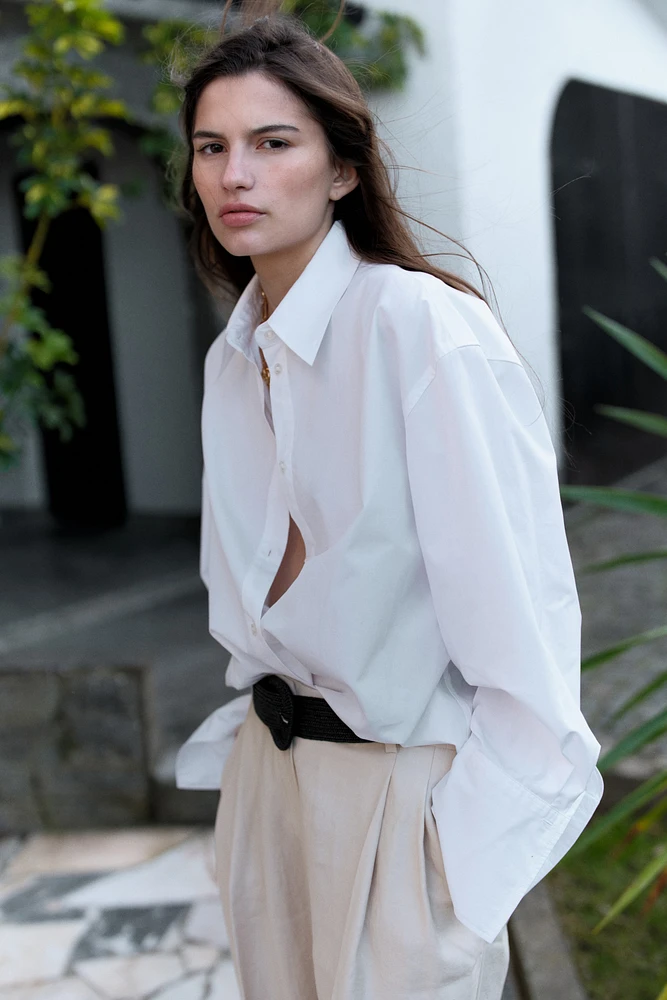 Wide-Leg Pants with Belt