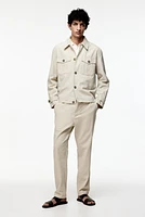 Regular Fit Linen-blend Pants