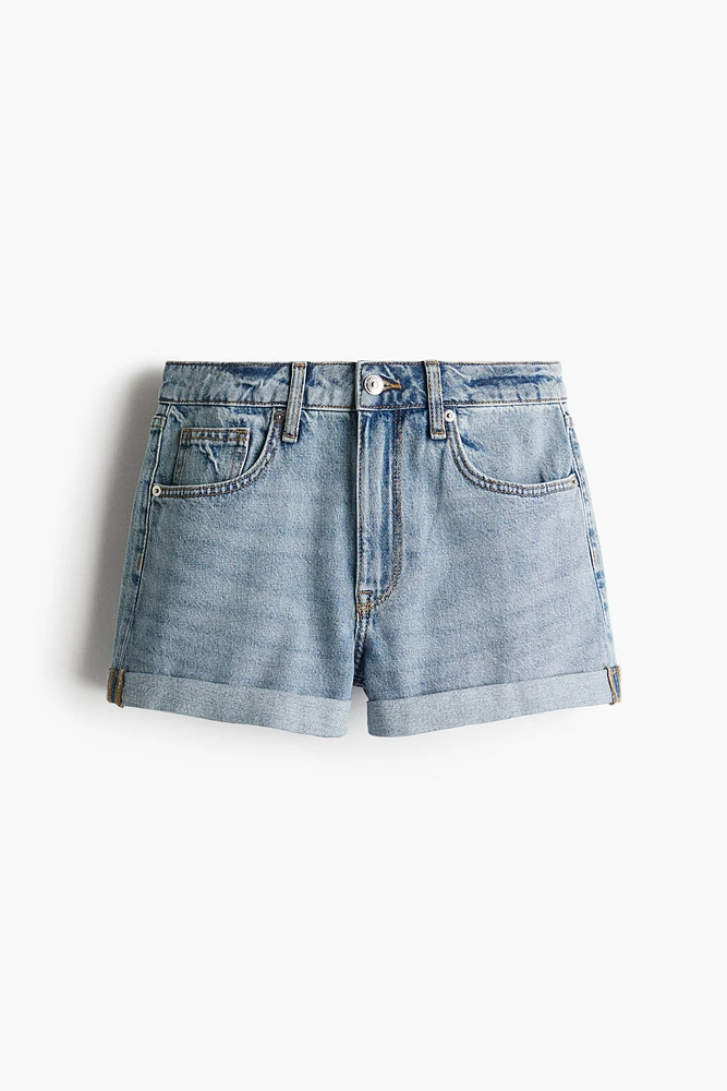 High-Waist Denim Shorts
