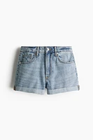 High-Waist Denim Shorts