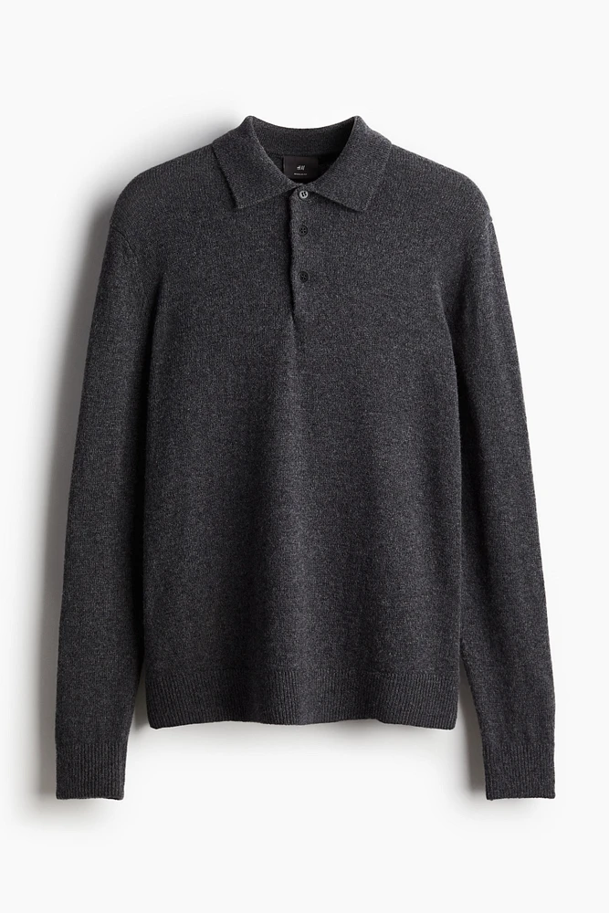 Regular Fit Wool Polo Sweater