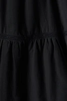 Lace-Inset Maxi Skirt