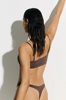 Soutien-gorge bandeau coussiné en jersey