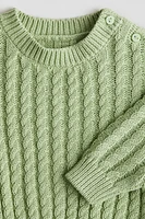 Cable-Knit Cotton Sweater