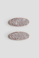 2-pack embellished hair clips