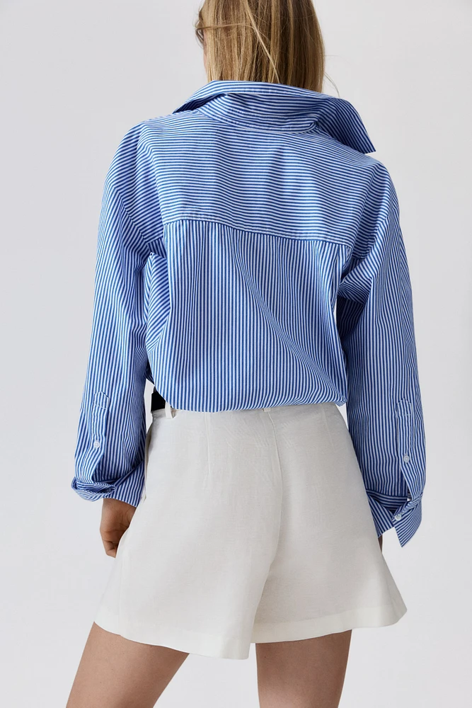 Linen-Blend Shorts