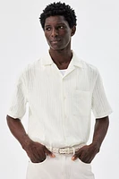 Regular Fit Linen-blend resort shirt