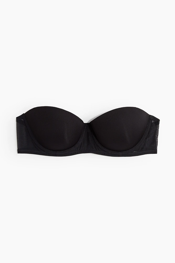 Soutien-gorge balconnet rembourré en microfibre