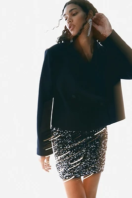 Sequined Mini Skirt