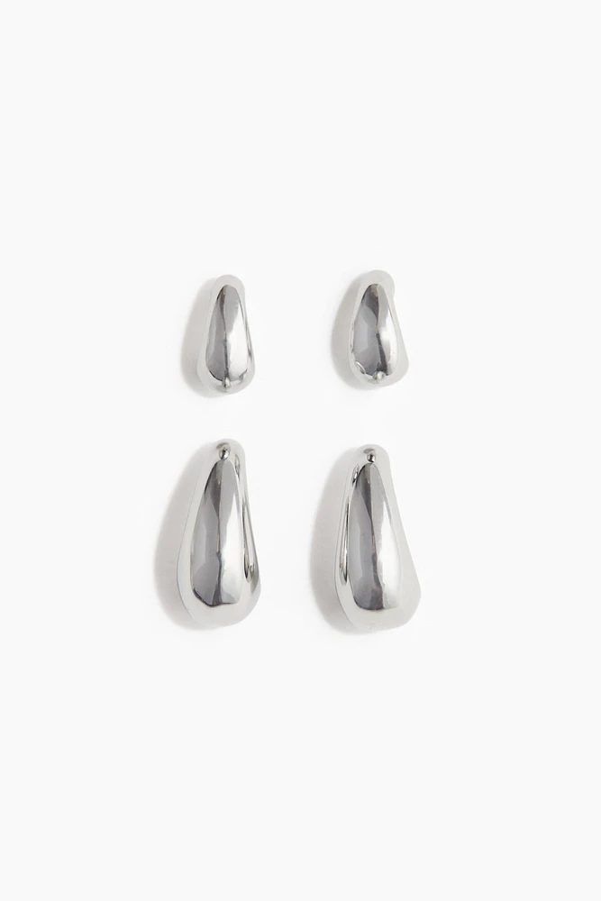 2 pairs Stainless Steel Earrings