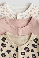 3-pack Cotton Pajama Jumpsuits